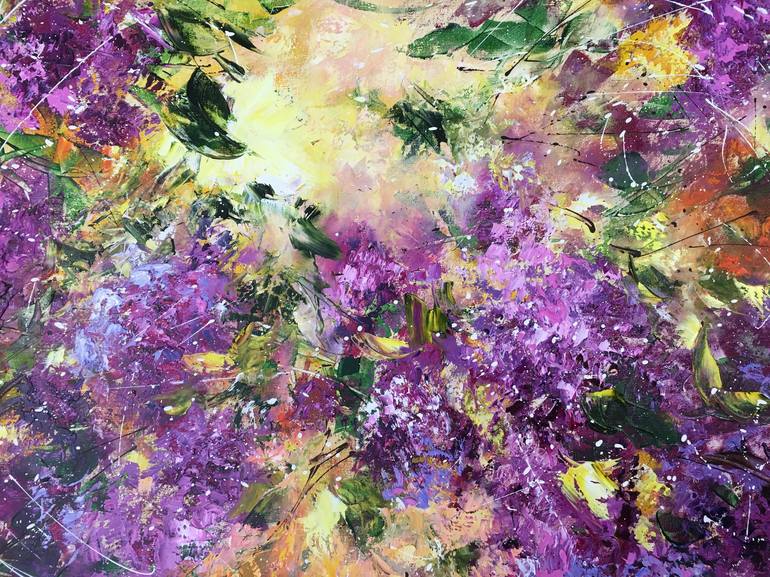 Original Impressionism Garden Painting by Diana Malivani