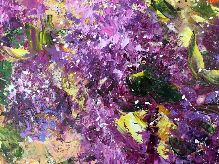 Original Impressionism Garden Painting by Diana Malivani