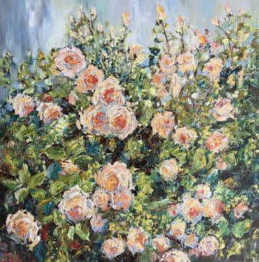 Original Impressionism Garden Paintings by Diana Malivani