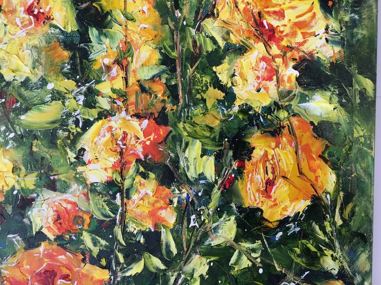 Original Impressionism Floral Painting by Diana Malivani