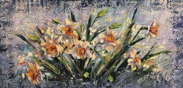 Original Impressionism Garden Paintings by Diana Malivani