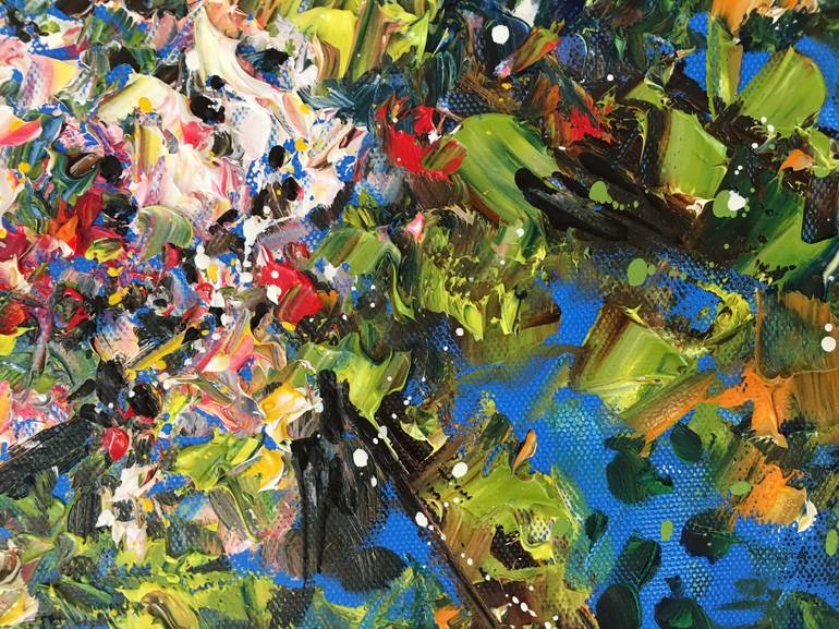 Original Impressionism Tree Painting by Diana Malivani