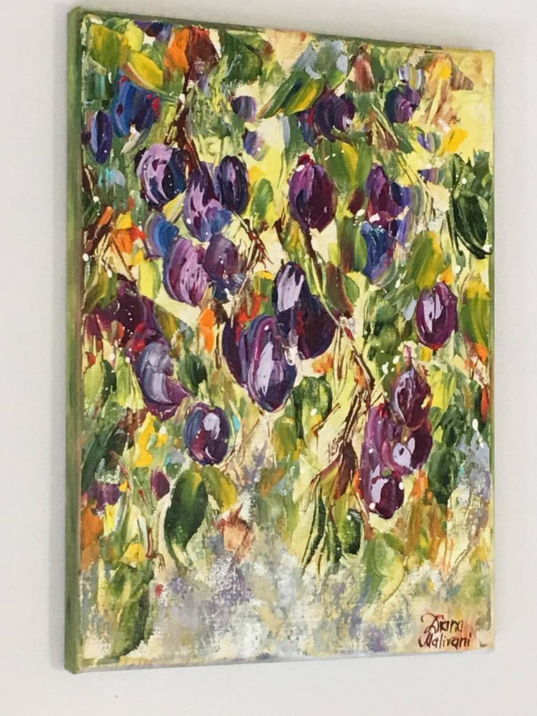 Original Impressionism Garden Painting by Diana Malivani