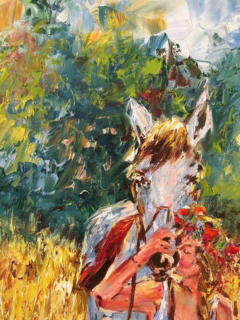Original Horse Painting by Diana Malivani