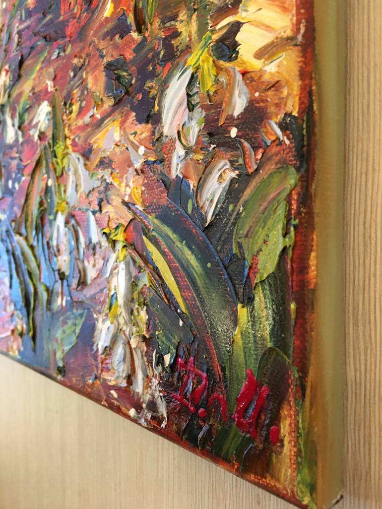 Original Impressionism Floral Painting by Diana Malivani