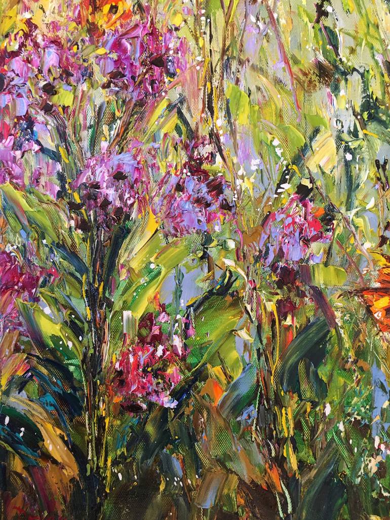 Original Impressionism Floral Painting by Diana Malivani