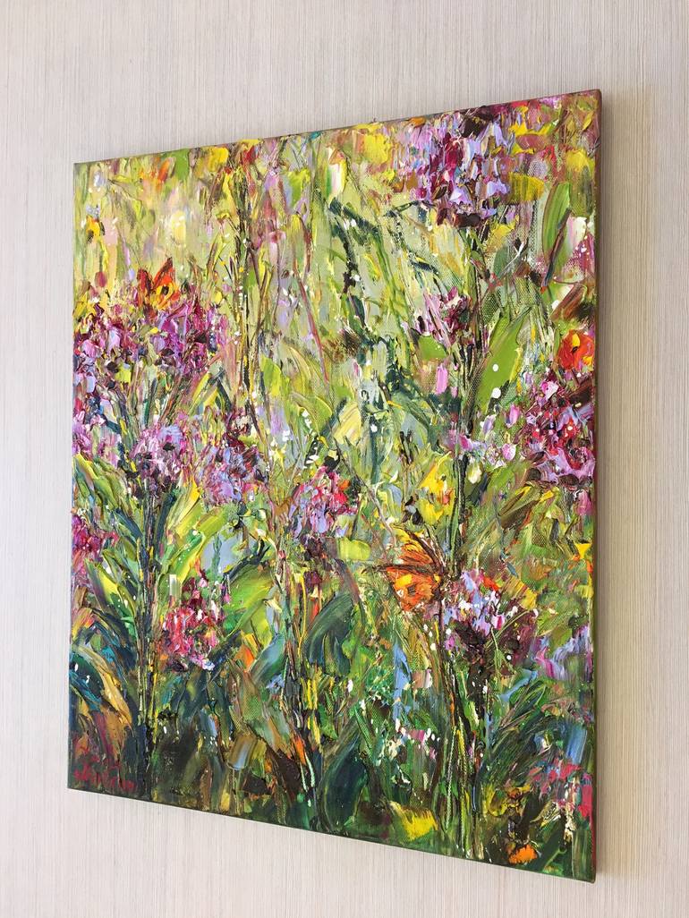 Original Impressionism Floral Painting by Diana Malivani