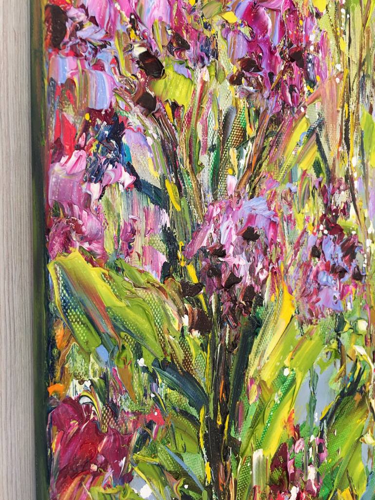 Original Impressionism Floral Painting by Diana Malivani