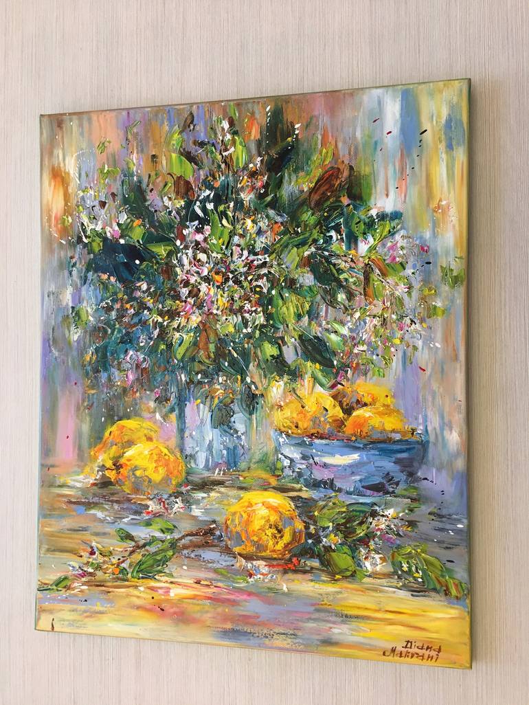 Lemons Still Life Painting by Diana Malivani | Saatchi Art