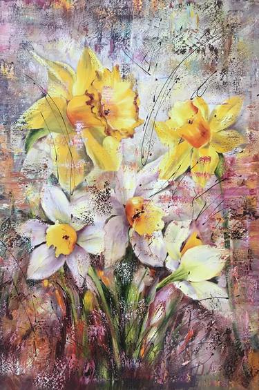 Original Impressionism Floral Paintings by Diana Malivani