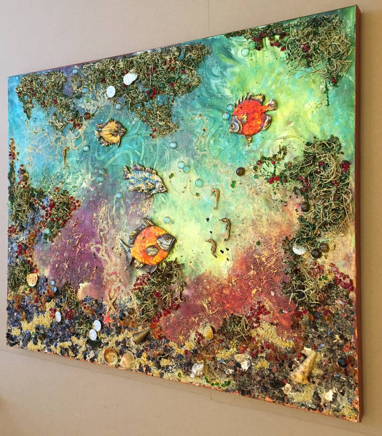 Original Abstract Seascape Collage by Diana Malivani