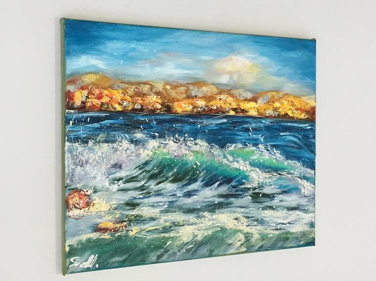 Original Impressionism Seascape Painting by Diana Malivani