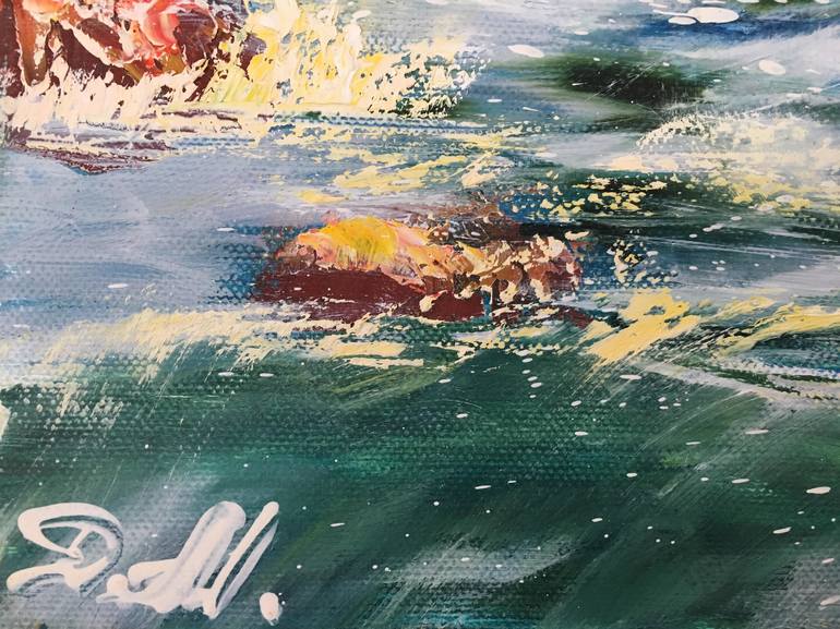 Original Impressionism Seascape Painting by Diana Malivani