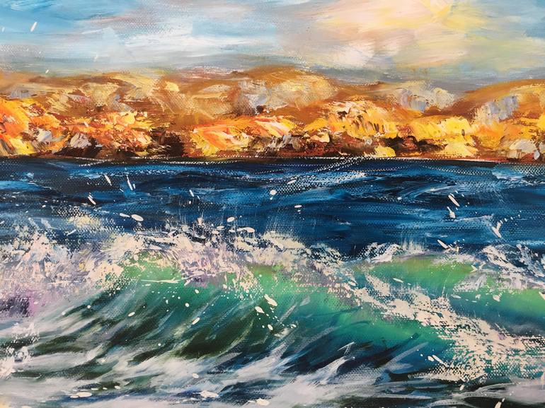 Original Impressionism Seascape Painting by Diana Malivani