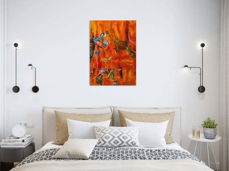 Original Abstract Floral Painting by Diana Malivani