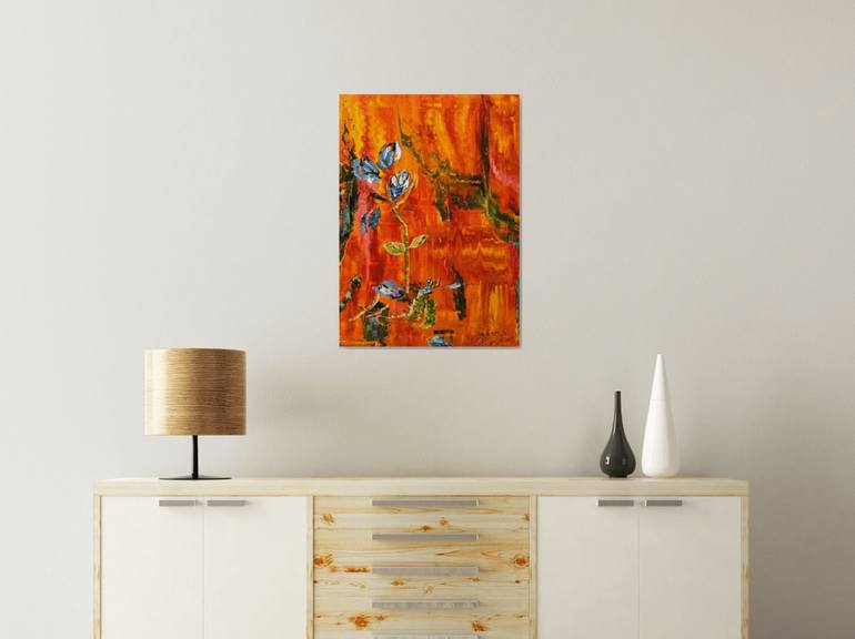 Original Abstract Floral Painting by Diana Malivani