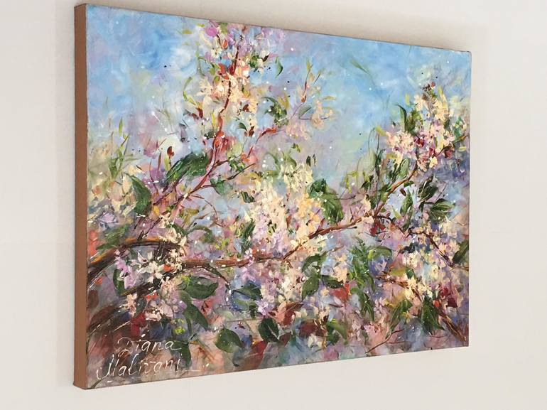 Original Impressionism Seasons Painting by Diana Malivani