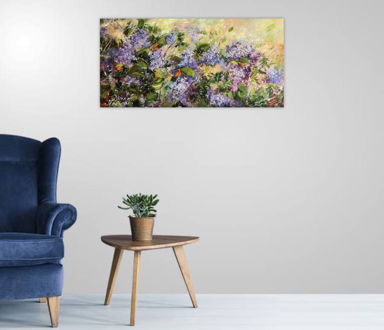 Original Impressionism Garden Painting by Diana Malivani