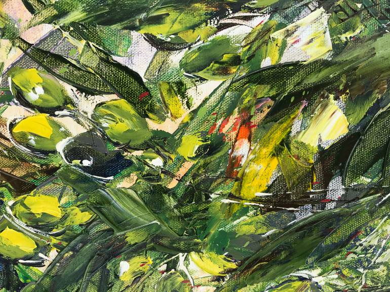 Original Impressionism Garden Painting by Diana Malivani