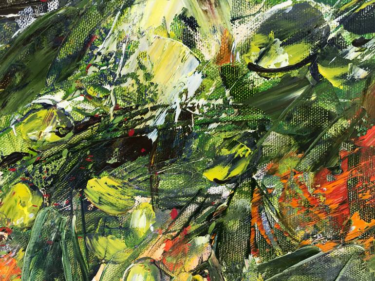 Original Impressionism Garden Painting by Diana Malivani