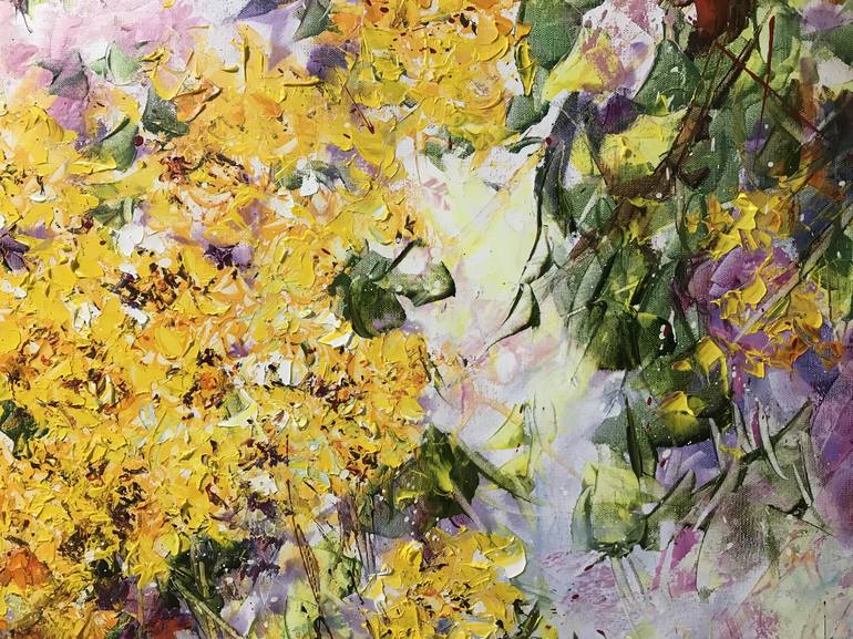 Original Impressionism Garden Painting by Diana Malivani