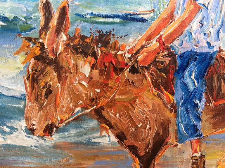 Original Impressionism Animal Painting by Diana Malivani