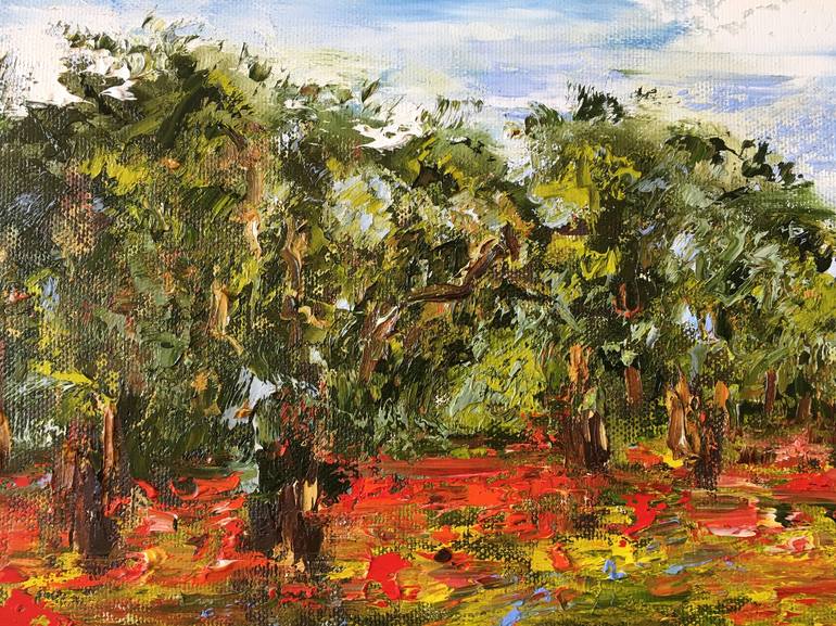 Original Impressionism Tree Painting by Diana Malivani