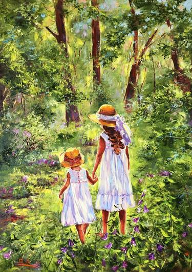 Print of Impressionism Children Paintings by Diana Malivani