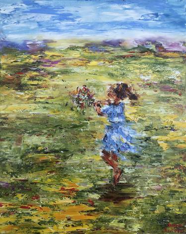 Print of Impressionism Children Paintings by Diana Malivani