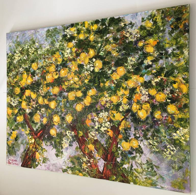 Original Impressionism Tree Painting by Diana Malivani