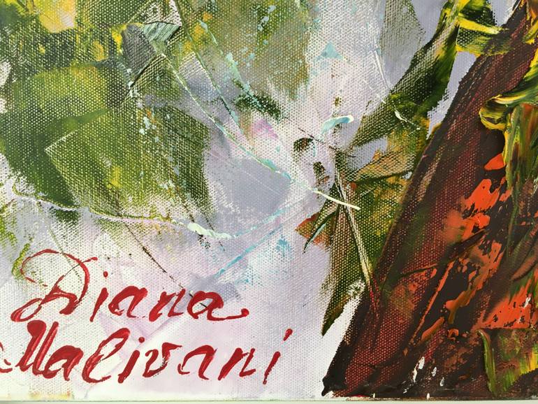 Original Impressionism Tree Painting by Diana Malivani