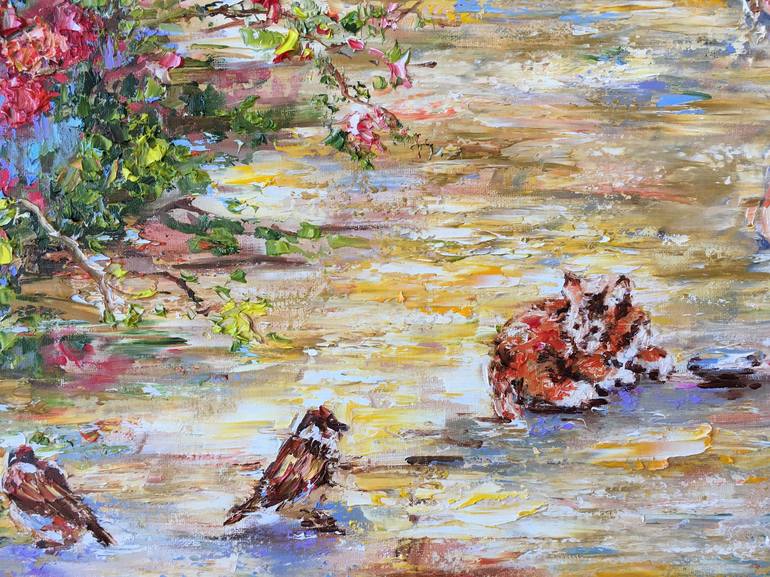 Original Impressionism Children Painting by Diana Malivani