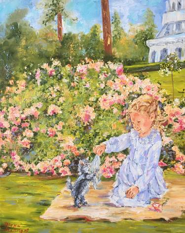 Original Impressionism Children Paintings by Diana Malivani