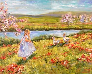 Original Impressionism Rural life Paintings by Diana Malivani