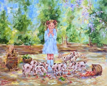 Print of Impressionism Rural life Paintings by Diana Malivani