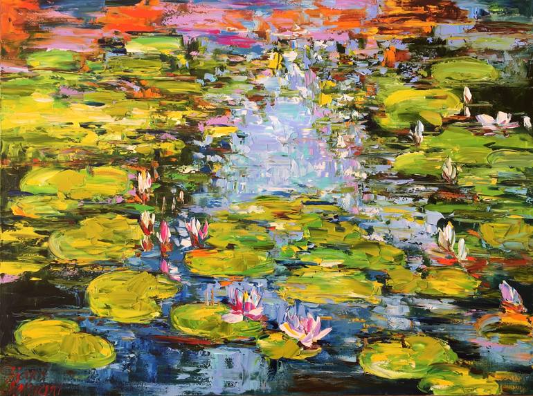 Summer pond painting 2024