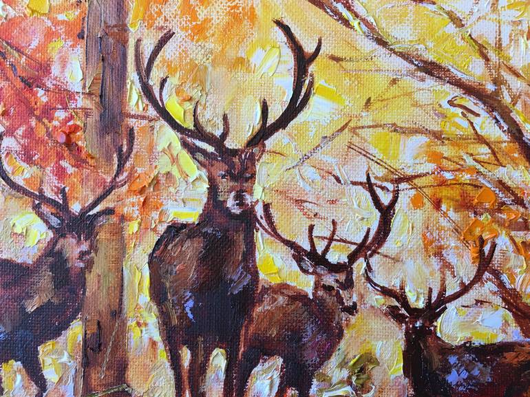 Original Impressionism Animal Painting by Diana Malivani