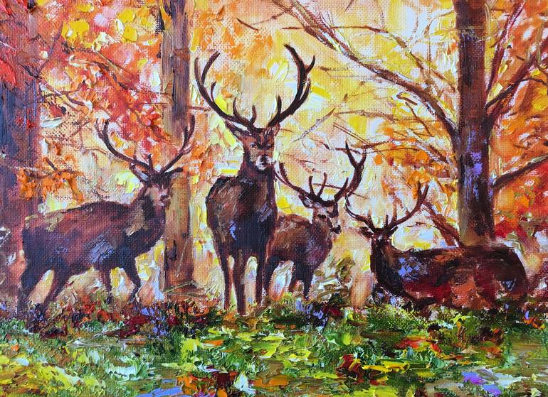 Original Impressionism Animal Painting by Diana Malivani