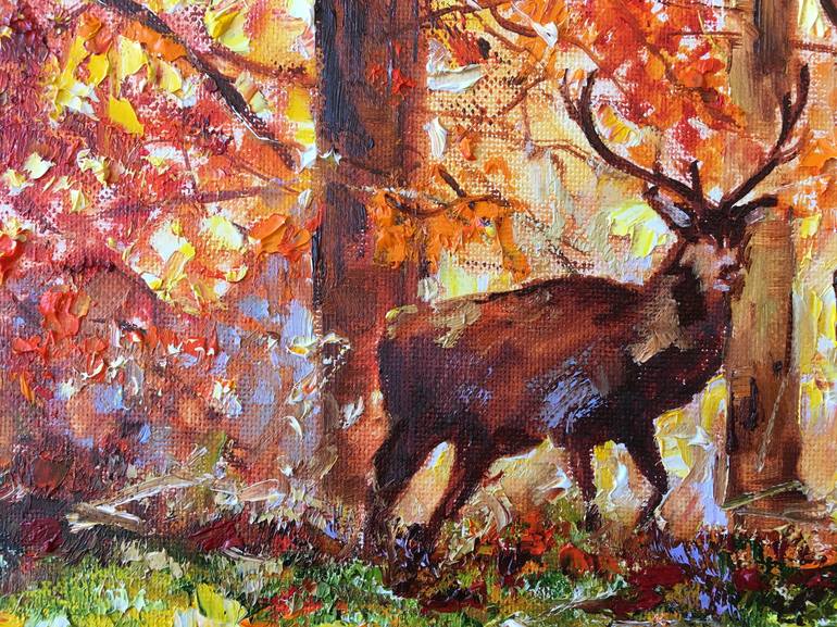 Original Impressionism Animal Painting by Diana Malivani