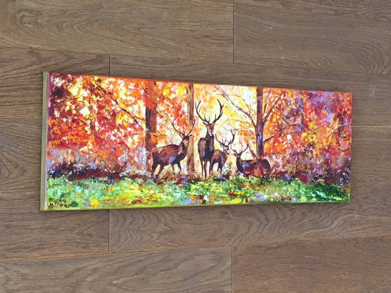 Original Impressionism Animal Painting by Diana Malivani