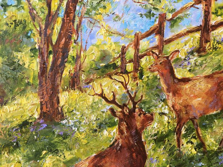 Original Impressionism Animal Painting by Diana Malivani