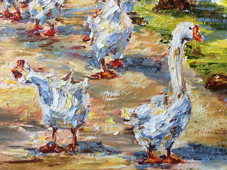 Original Impressionism Rural life Painting by Diana Malivani