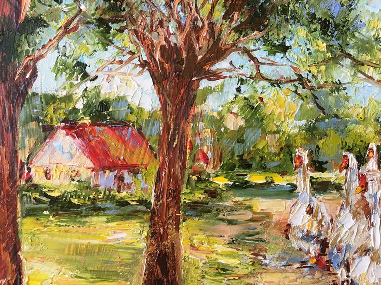 Original Rural life Painting by Diana Malivani
