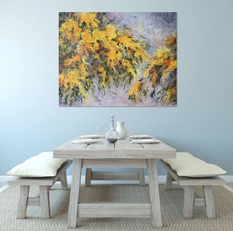 Original Impressionism Garden Painting by Diana Malivani