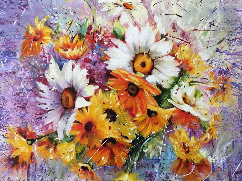Original Floral Painting by Diana Malivani