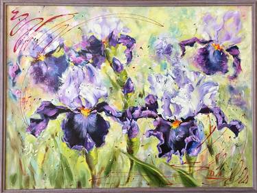 Original Impressionism Garden Paintings by Diana Malivani