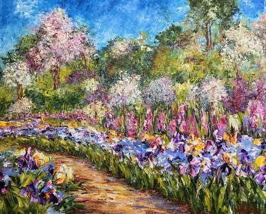 Original Impressionism Garden Paintings by Diana Malivani