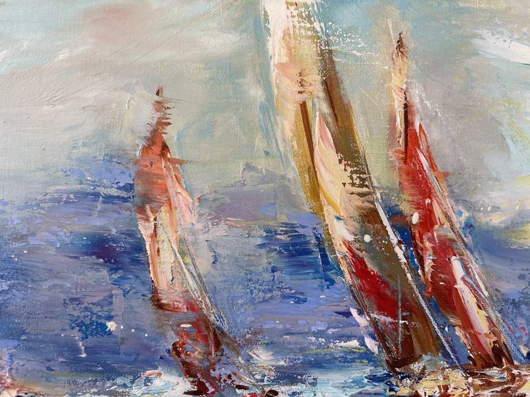 Original Boat Painting by Diana Malivani