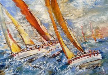 Original Impressionism Boat Paintings by Diana Malivani