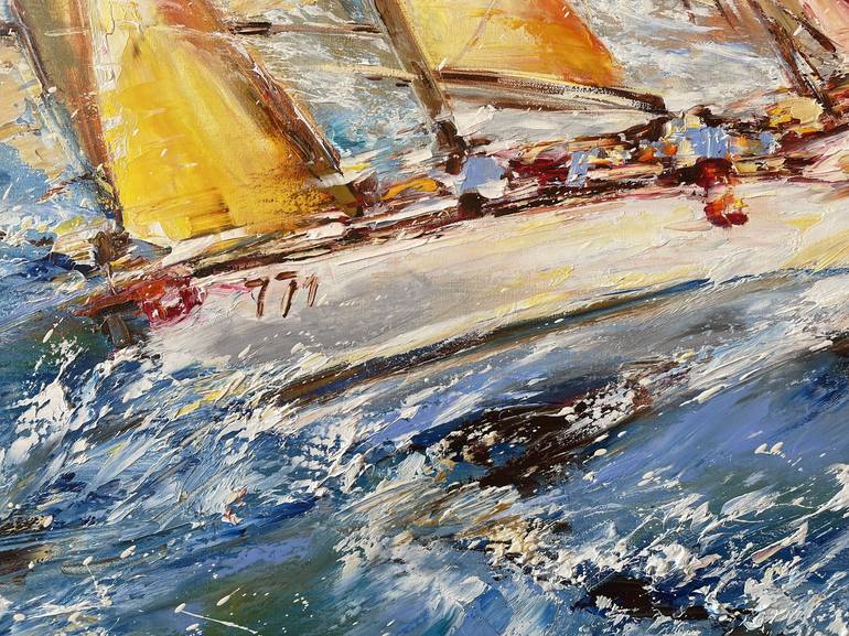 Original Boat Painting by Diana Malivani